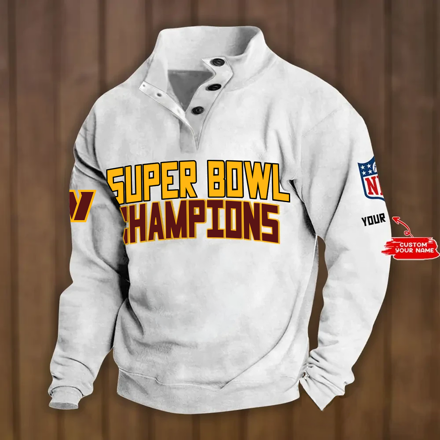 WAS x NFL Double Breasted Stand Collar Hoodies DATND TANTD