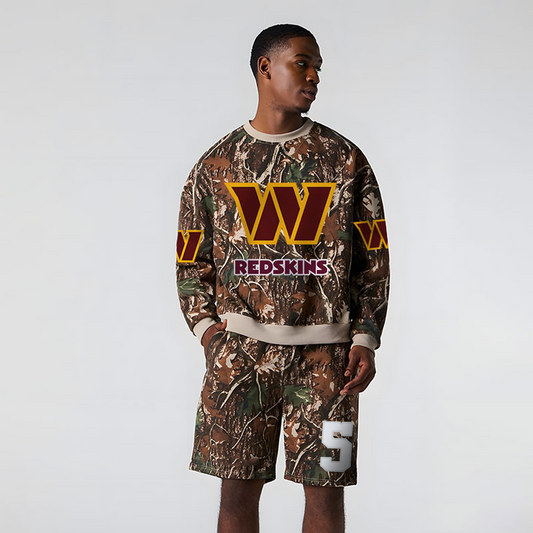 WAS x NFL Football Full Set Long Sweatshirt And Short Pants DATND TANTD
