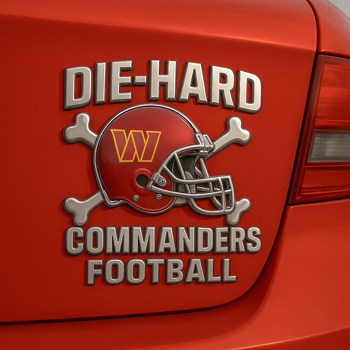 WAS x NFL Premium 3D Car Name Badge DATND DVT