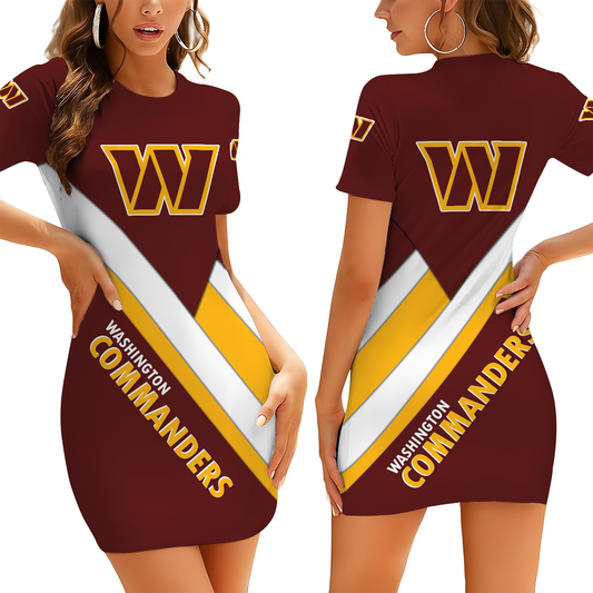 WAS X NFL Short Sleeve Bodycon Mini Dress DATND THUONGNH