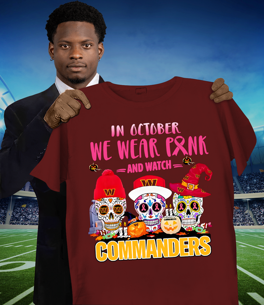 WAS x NFL Sugar skull in October we wear pink and watch DATND TANTD