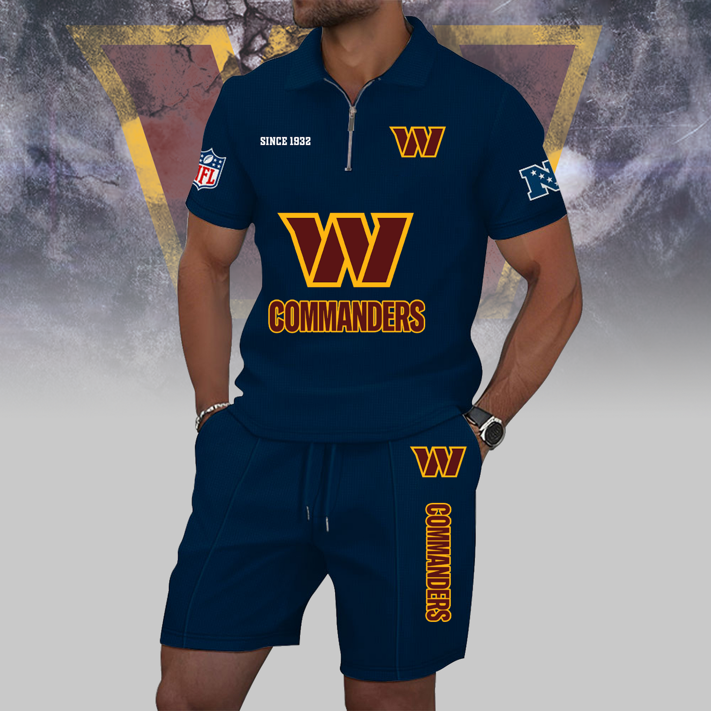 WAS x NFL Zip Polo Set DATND TANTD