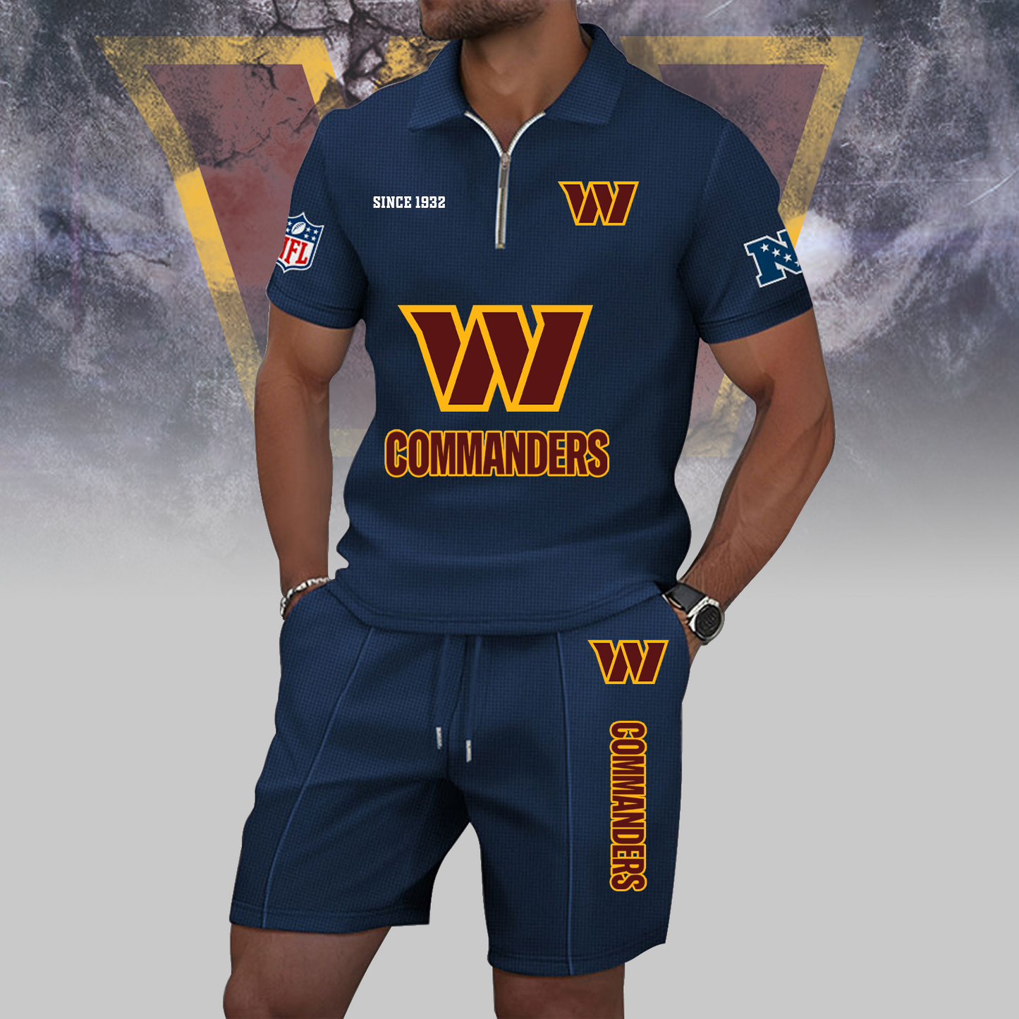 WAS x NFL Zip Polo Set DATND TANTD