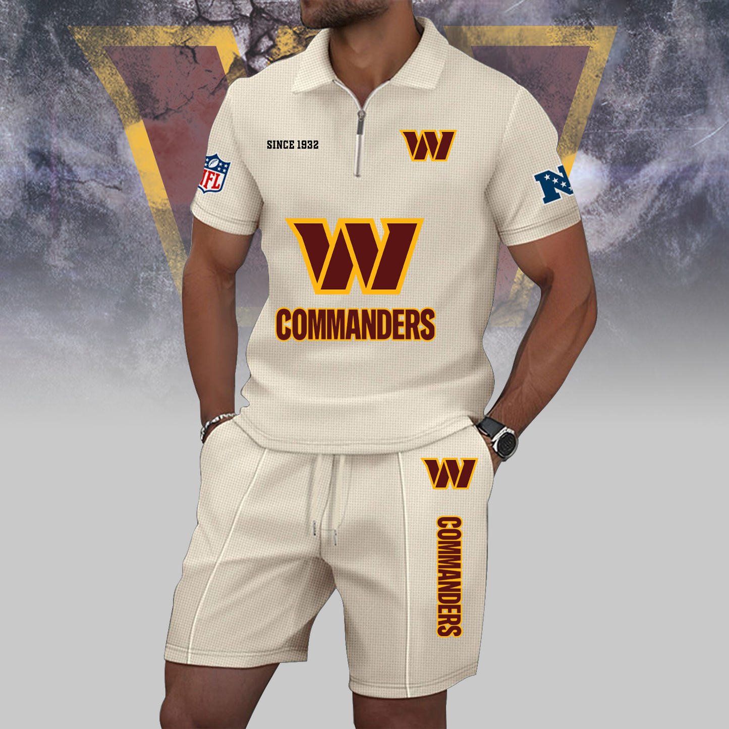 WAS x NFL Zip Polo Set DATND TANTD