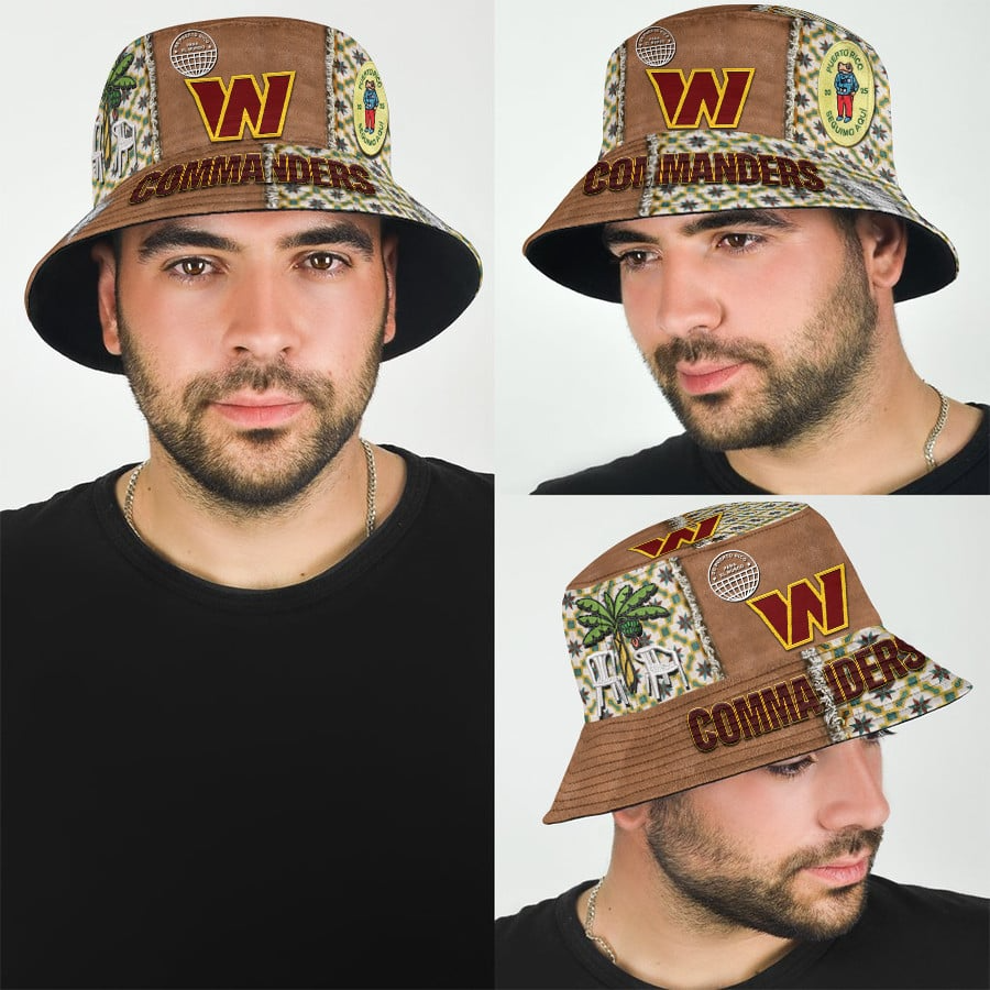 Washington Commanders Premium NFL Bad Bunny Bucket Hat NAK