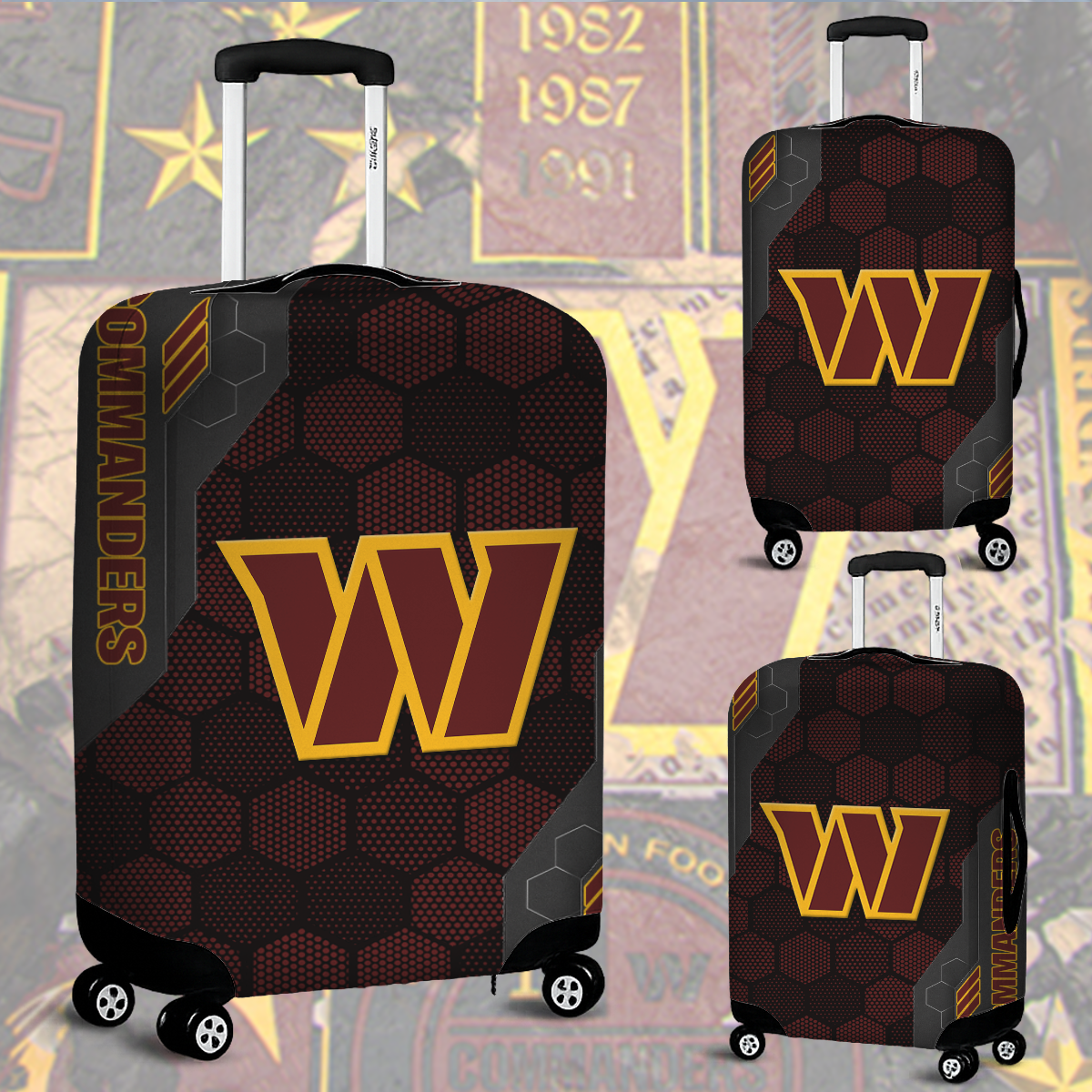 WC NFL V3 Luggage Cover Suitcase Protector DDT NTL