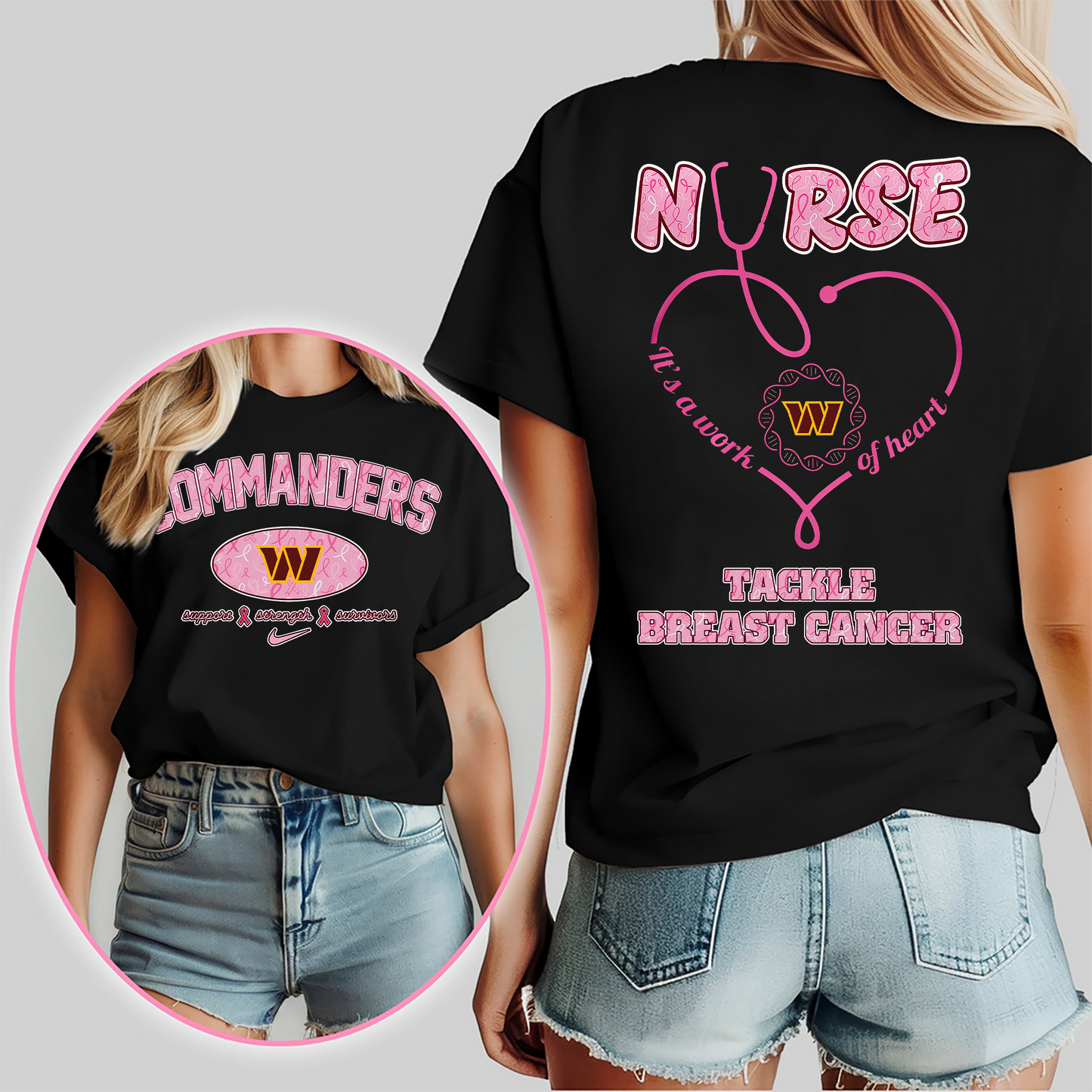 WC Nurse Tackle Breast Cancer 3D Shirt DDT CTND