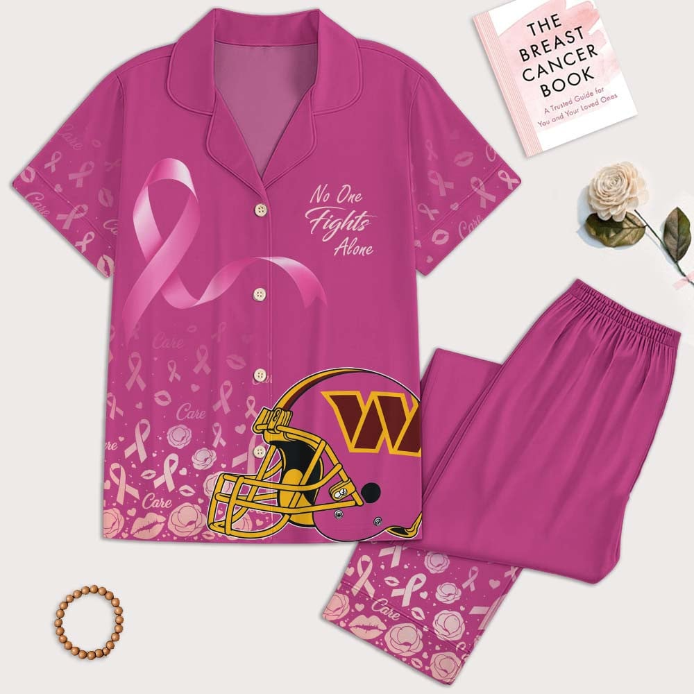 WC Premium NFL Breast Cancer October Button Pajamas Set DDT NTL