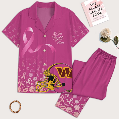 WC Premium NFL Breast Cancer October Button Pajamas Set DDT NTL