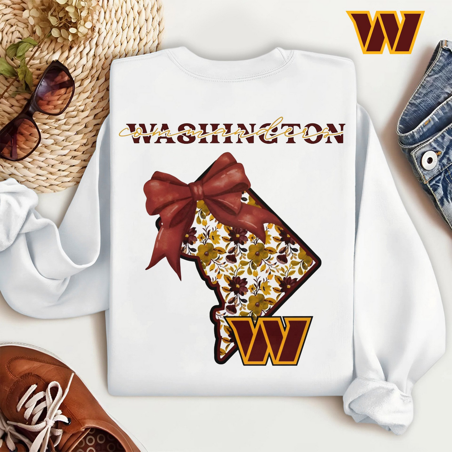 WC Premium NFL Cozy State Bow Sweatshirt DDT NTL