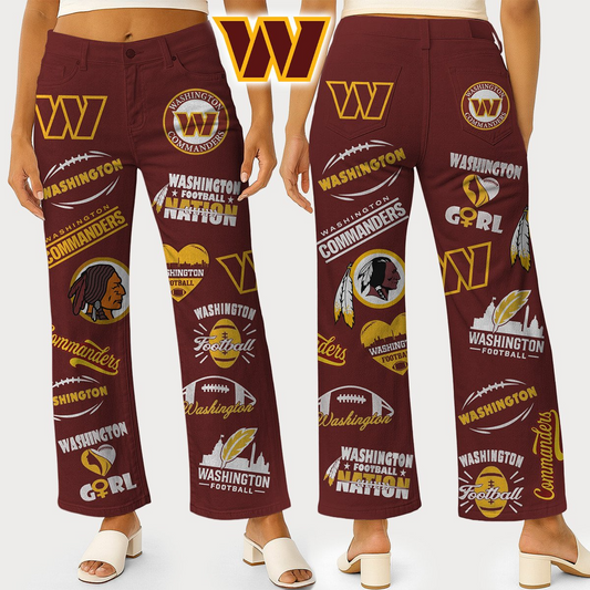 WC Premium NFL High Waisted Casual Wide Leg Pants DDT NTL