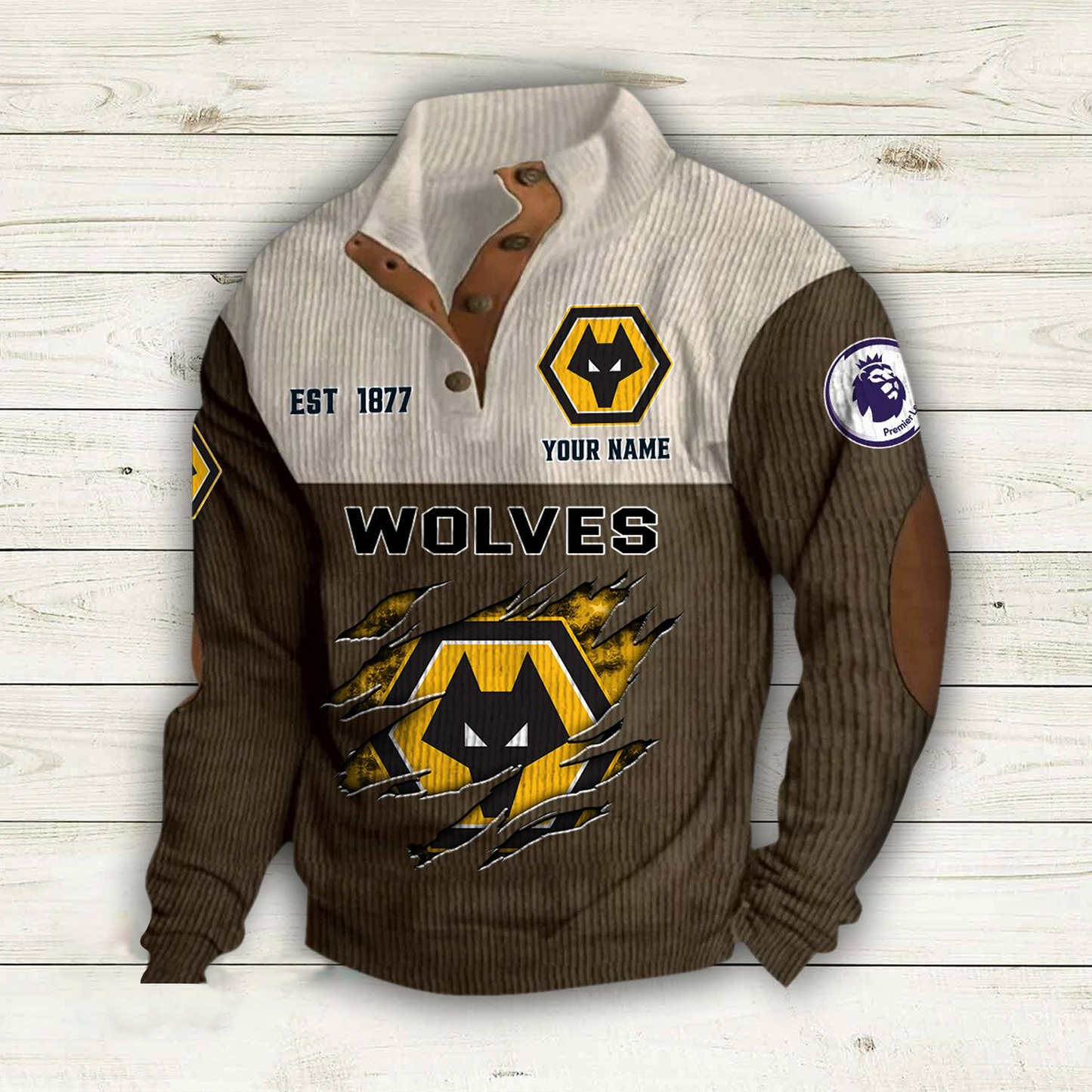 WOL  x EPL Double Breasted Stand Collar Hoodies DATND TANTD