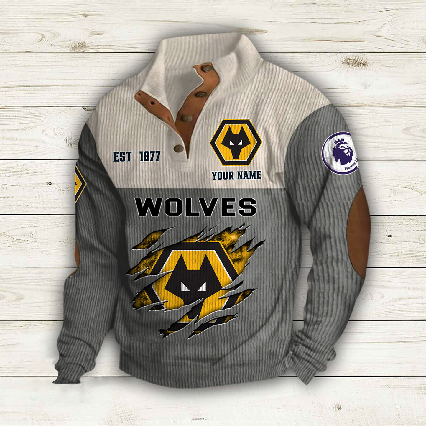 WOL  x EPL Double Breasted Stand Collar Hoodies DATND TANTD