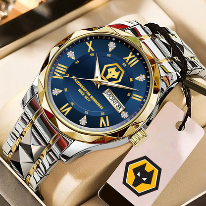 WOL Alloy Luxury Quartz Watch DATND TANTD