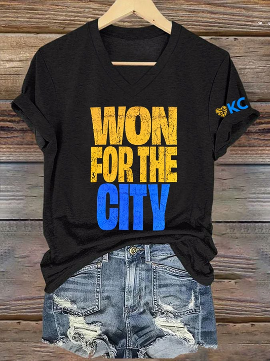 Women's Basketball Print V14 V-Neck T-Shirt DDT NTL