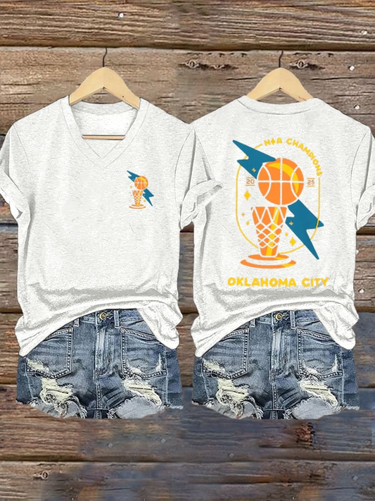 Women's Basketball Print V2 Casual T-Shirt DDT NTL