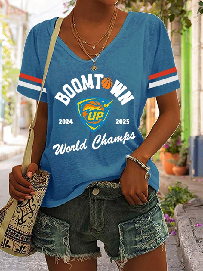 Women's Basketball Print V21 V-Neck T-Shirt DDT NTL