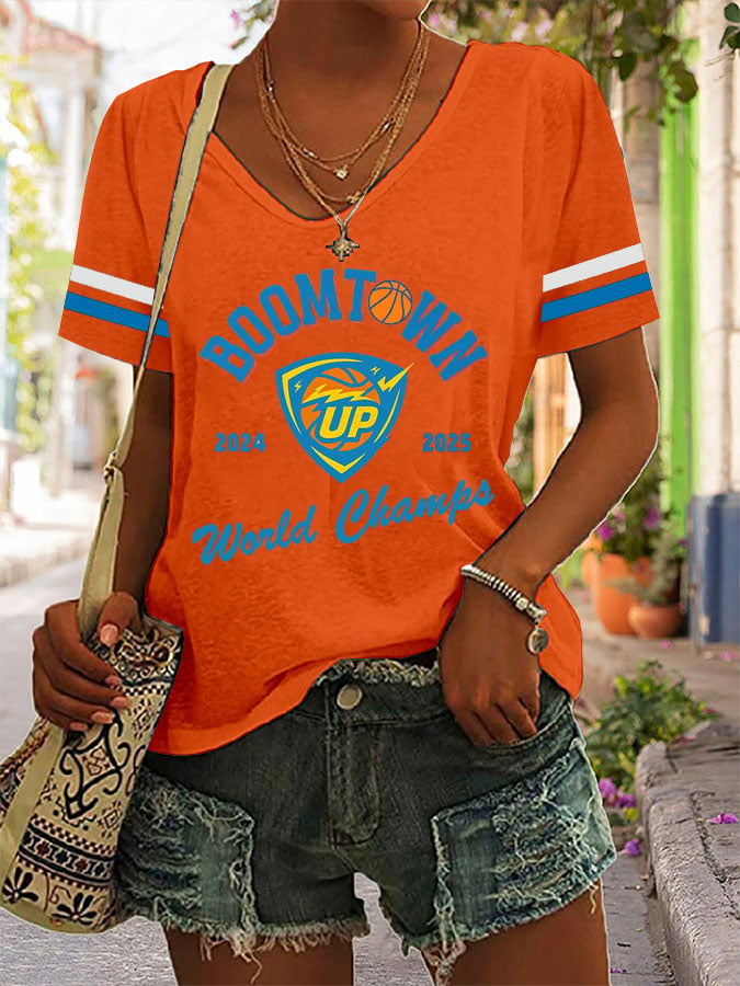 Women's Basketball Print V21 V-Neck T-Shirt DDT NTL