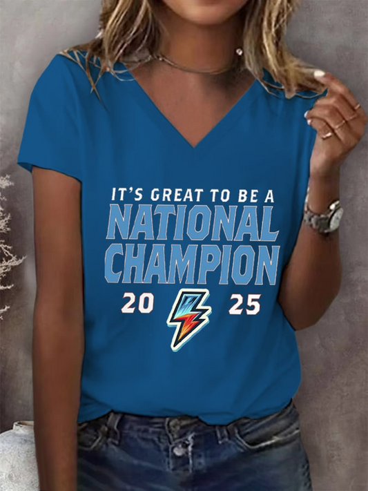 Women's Basketball Print V27 V-Neck T-Shirt DDT NTL