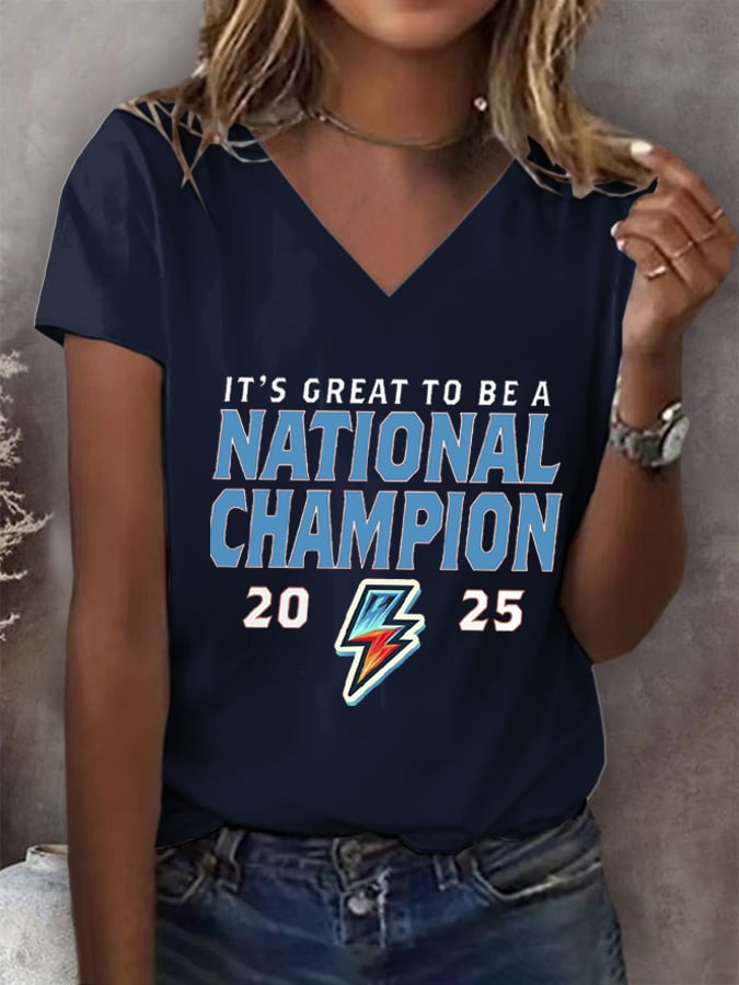 Women's Basketball Print V27 V-Neck T-Shirt DDT NTL