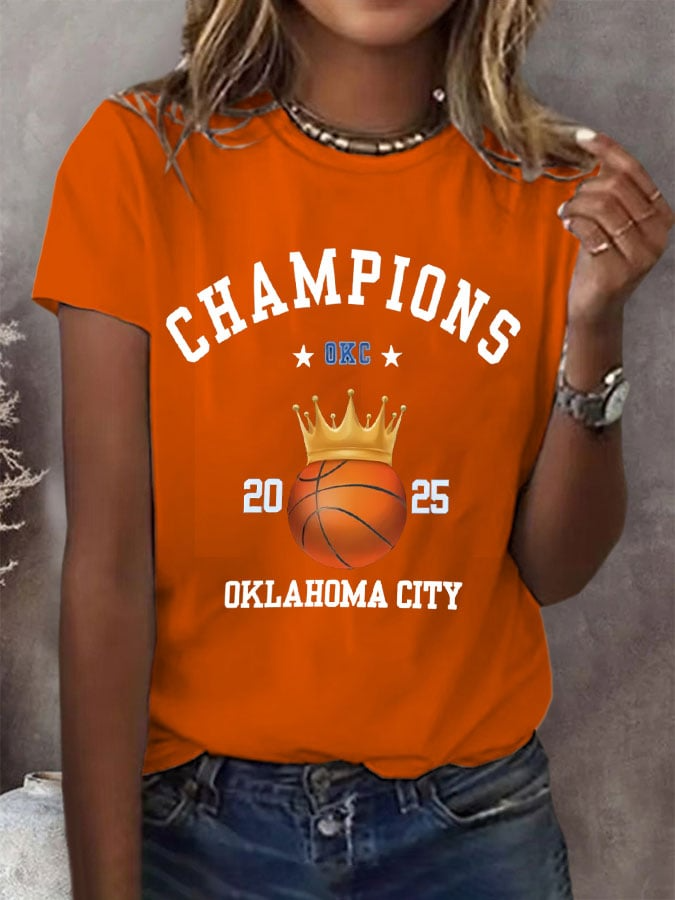 Women's Basketball Print V6 Crew Neck T-Shirt DDT NTL