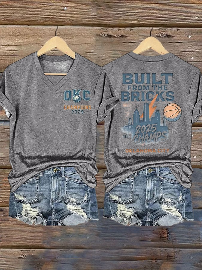 Women's Oklahoma City Pretty 2025 Champion Printed Short-Sleeved T-Shirt DDT NTL