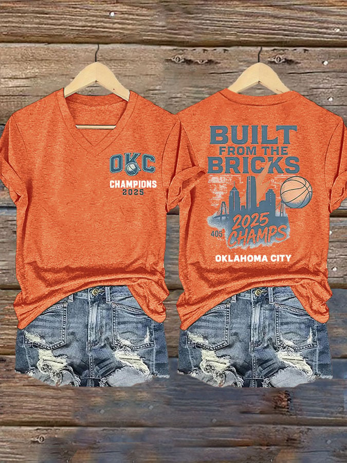 Women's Oklahoma City Pretty 2025 Champion Printed Short-Sleeved T-Shirt DDT NTL