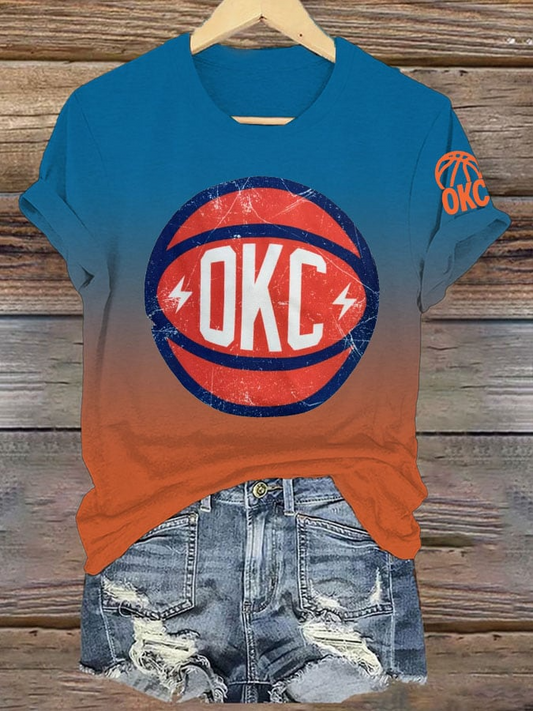 Women's Retro Basketball Champions 2025 Print T-Shirt DDT NTL