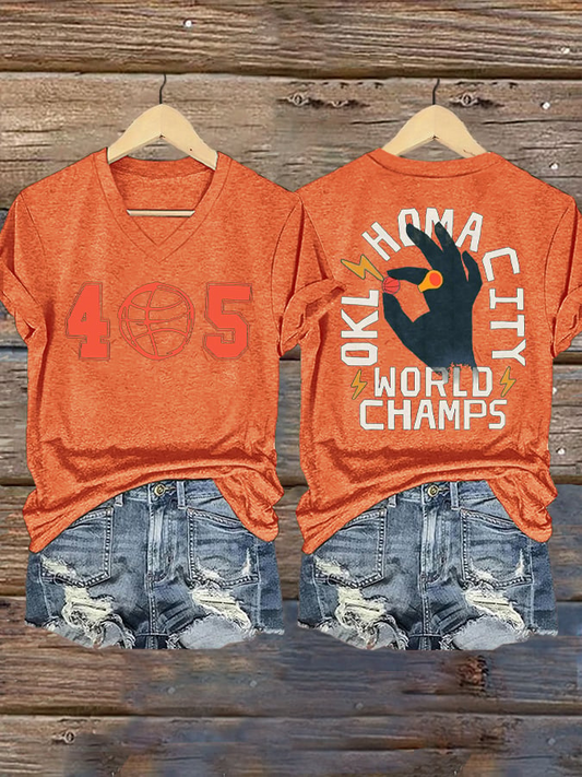 Women's Retro Basketball Team 2025 Champions Print V2 T-Shirt DDT NTL